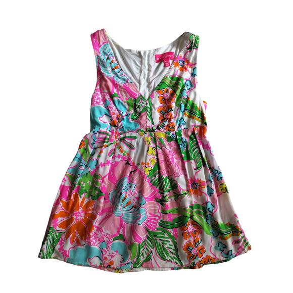 Lilly Pulitzer fot target floral multicolor V-ncek sleeveles tank top size XS - Picture 3 of 11